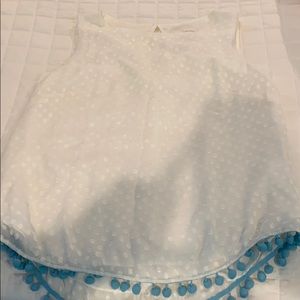 White Sail to Sable polka dot blouse